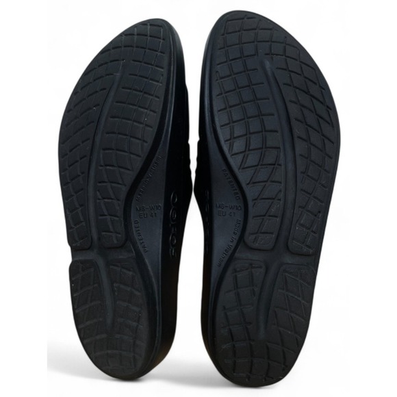 Oofos OOahh Slide Sport Sandals Black 8 Recovery - Picture 7 of 8
